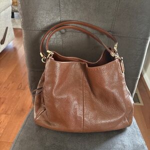 Coach Brown Leather Madison  Phoebe Shoulder Hobo Handbag